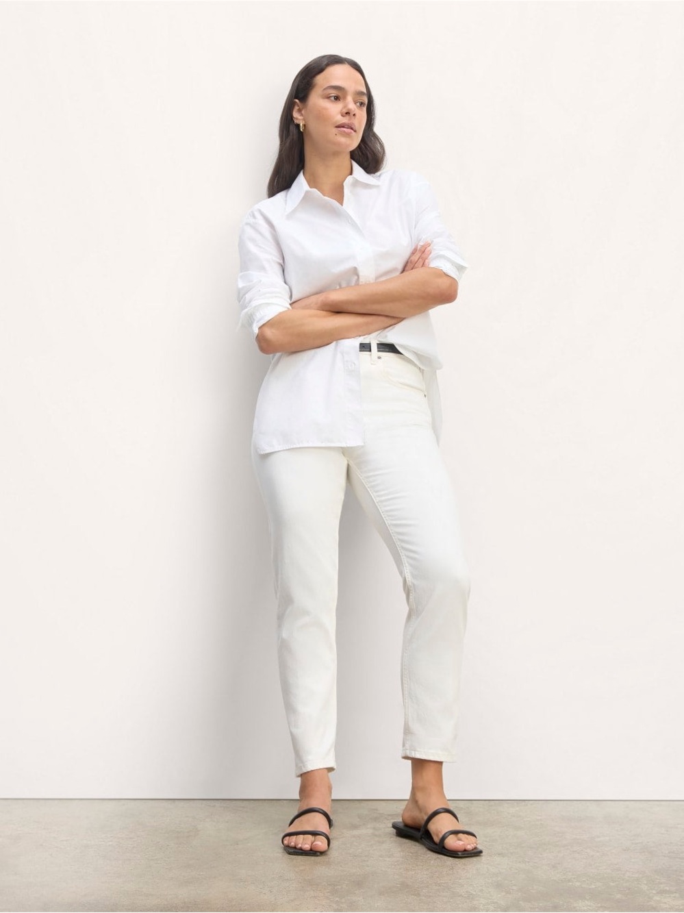 New Everlane THE SUPER-SOFT RELAXED JEAN in Bone Size 33